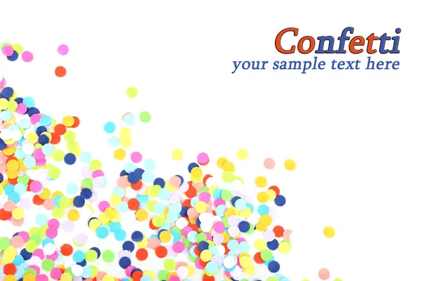 Confetti geïsoleerd op wit — Stockfoto