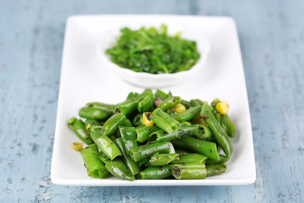 Salad with green beans — Stock Photo, Image