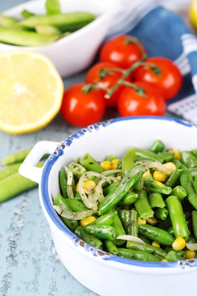 Salade met groene bonen — Stockfoto