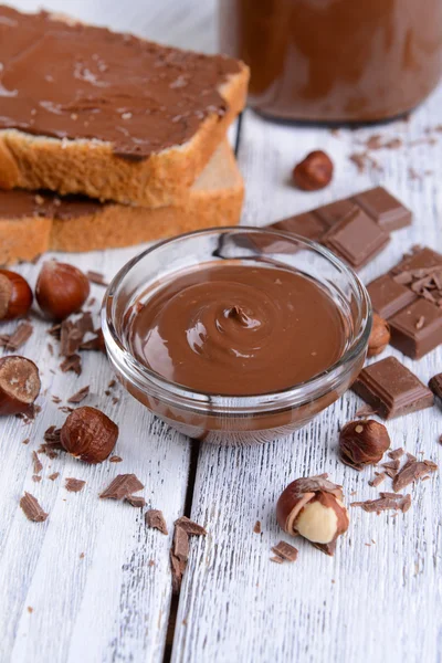 Crema al cioccolato dolce — Foto Stock