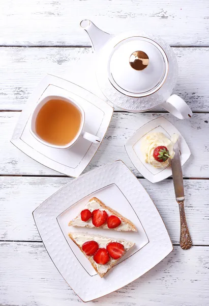 Toast med Hemgjort smör — Stockfoto