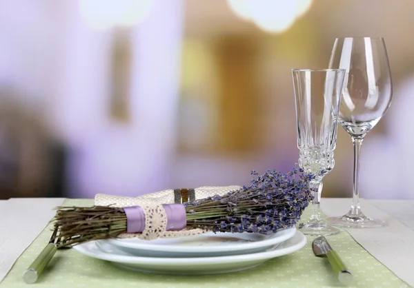 Apparecchiatura tavolo da pranzo — Foto Stock