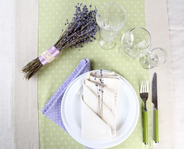 Dining table setting — Stock Photo, Image