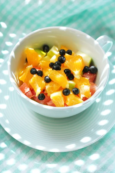 Useful homemade fruit salad, close-up — Stock Photo, Image