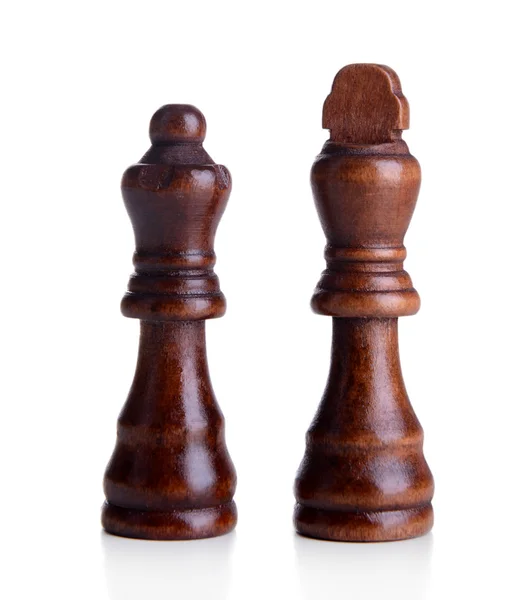 Figury szachowe izolowane na białym — Zdjęcie stockowe