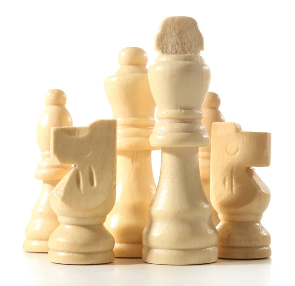 Chess pieces isolated on white — Stock Photo, Image