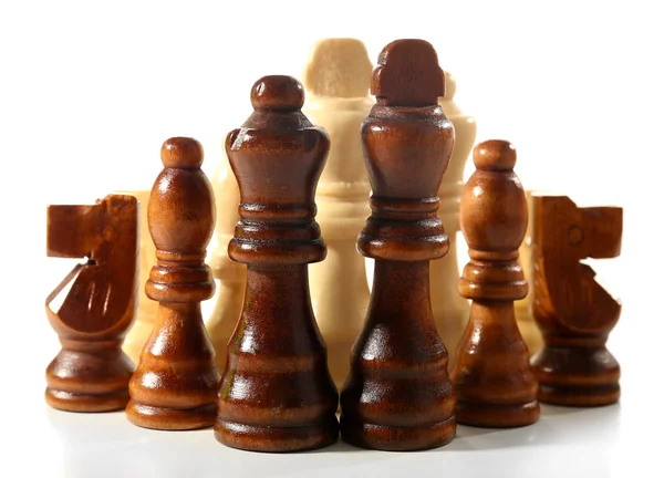 Chess pieces isolated on white — Stock Photo, Image