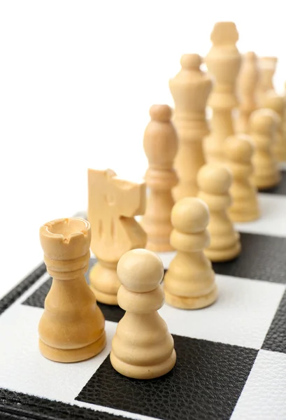 Chess board with chess pieces close-up — Stock Photo, Image