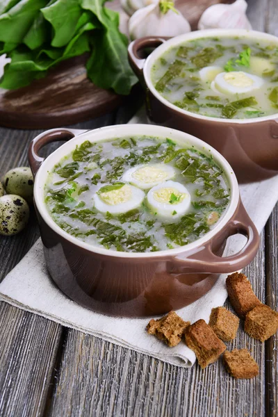 Delicious green soup — Stock Photo, Image