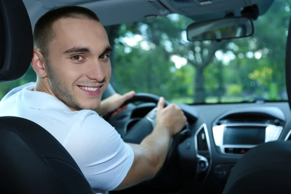 Man driving car — Stock Photo, Image