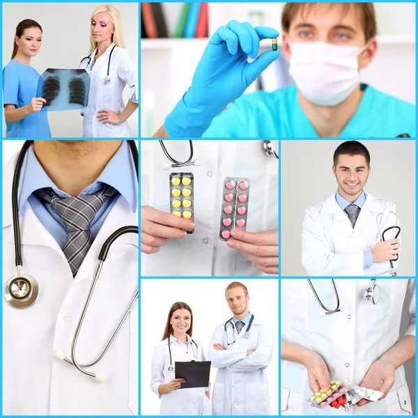 Gezondheidswerkers collage — Stockfoto