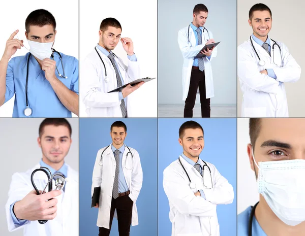 Колаж медичних працівників — стокове фото
