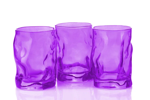 Colorful glasses isolated on white — Stock Photo, Image