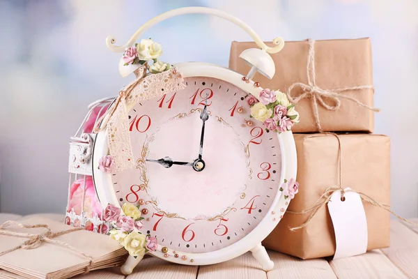 아름 다운 빈티지 알람 시계 — 스톡 사진