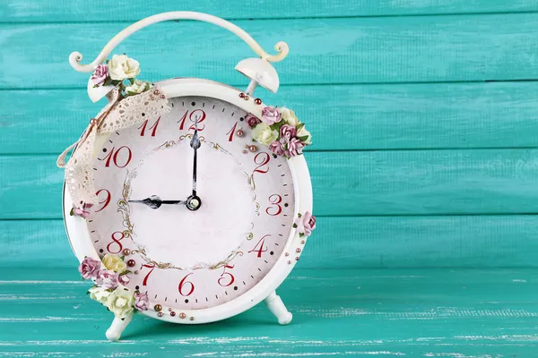 Beautiful vintage alarm clock — Stock Photo, Image