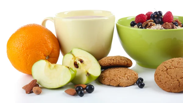 Healthy oatmeal in bowl — Stock Photo, Image