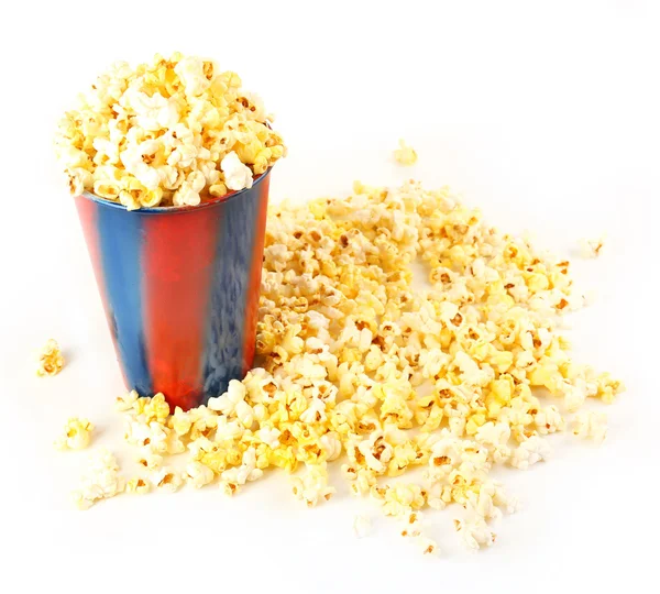 Popcorn isolated on white — Stock Photo, Image