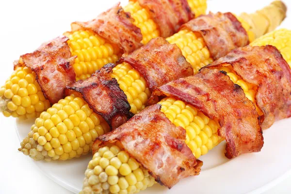 Grilled bacon wrapped corn — Stock Photo, Image