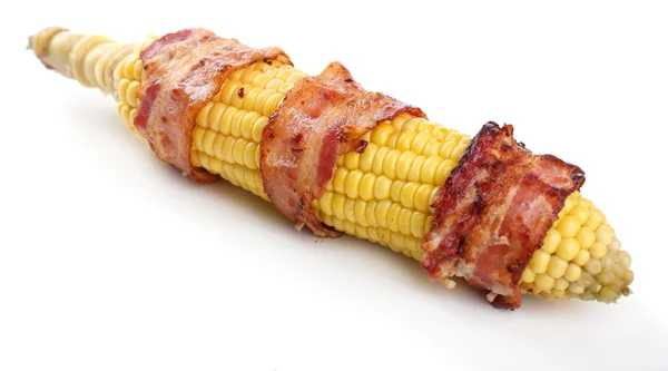 Bacon grelhado embrulhado milho — Fotografia de Stock