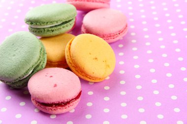 üzerinde tablo yakın çekim yumuşak macaroons