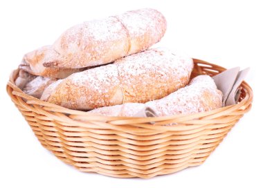 pudra şekeri ile lezzetli simitler