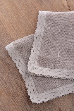 ahşap masa, peçeteyi yakın çekim