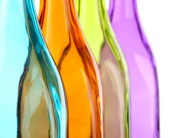 Botellas coloridas de cerca —  Fotos de Stock