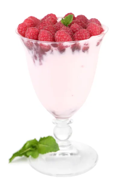 Tasty raspberry dessert — Stock Photo, Image