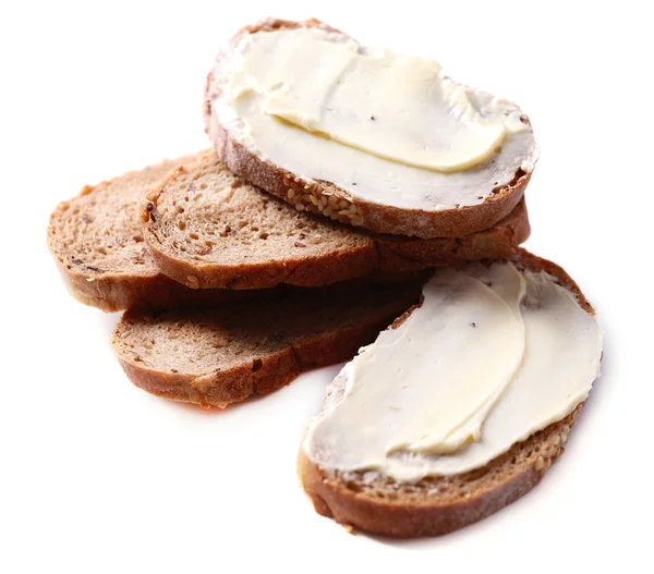 Čerstvý chléb a domácí máslo — Stock fotografie