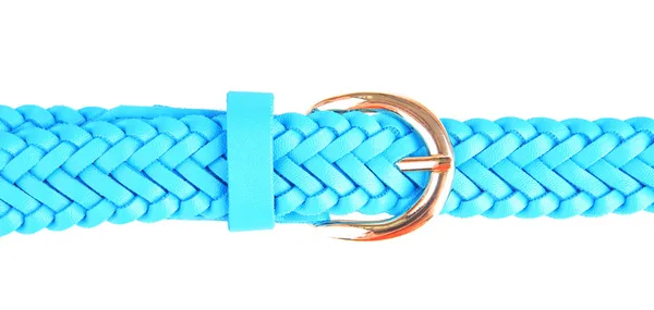 Blue leather belt — Stock Photo, Image