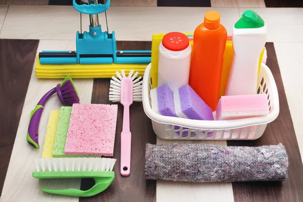 Cleaning products and tools — Stock Photo, Image