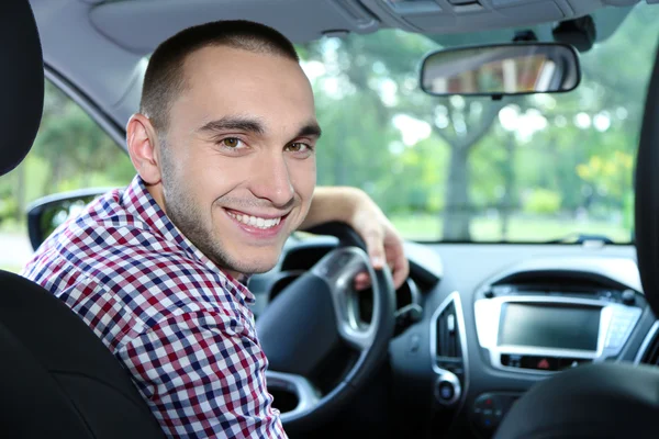 Man in car — Stock Photo, Image