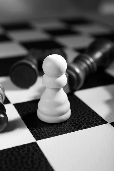 Šachovnice s šachovými figurkami — Stock fotografie
