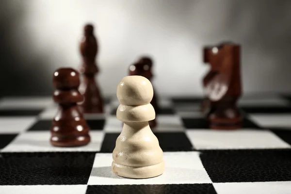 Chess board with chess pieces — Stock Photo, Image