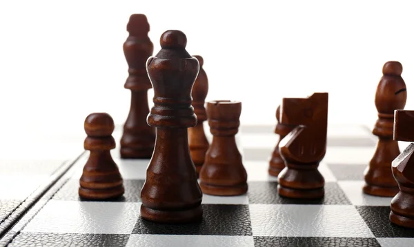 체스 말이 달린 체스 판 — 스톡 사진