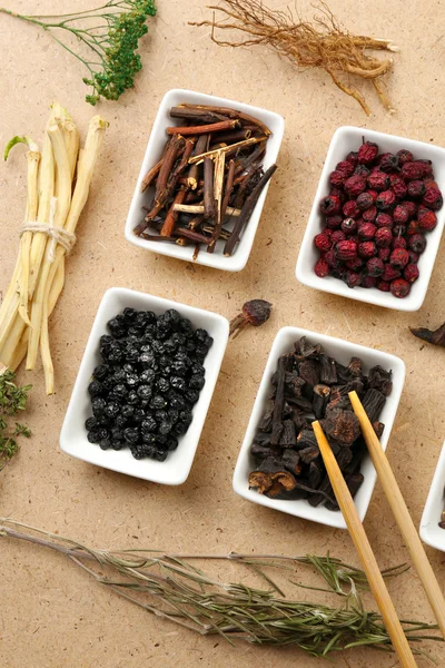 Medicina herbal chinesa tradicional — Fotografia de Stock