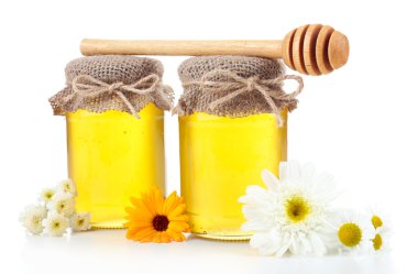 Lezzetli taze bal dolu kavanoz