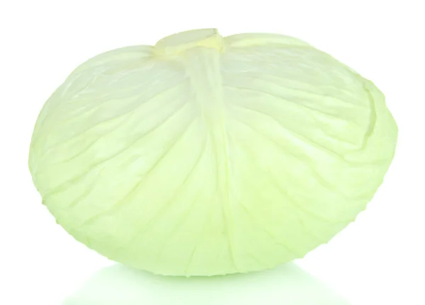 Whole green cabbage isolated on white — Stock Photo, Image