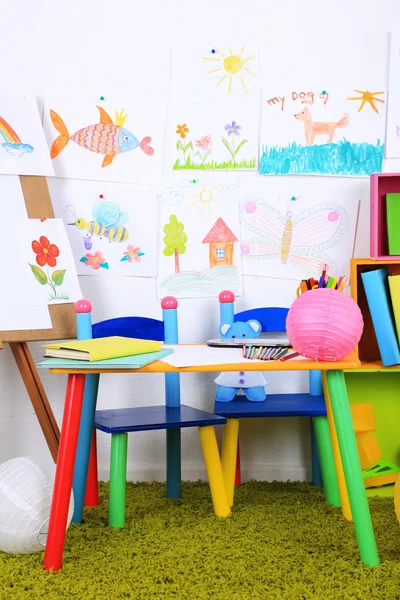 Interior del aula en la escuela — Foto de Stock