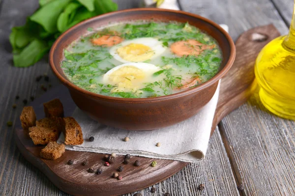 Delicious green soup — Stock Photo, Image