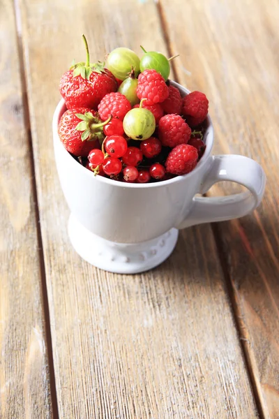 Lesní plody v poháru — Stock fotografie
