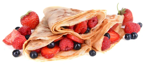 Delicious pancakes with berries — Stock Photo, Image