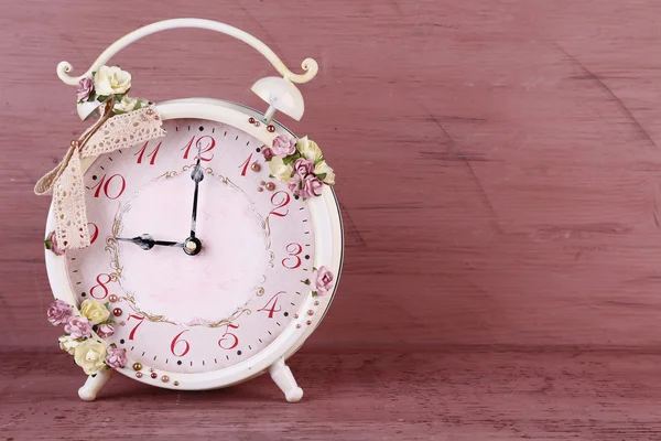 Beautiful vintage alarm clock — Stock Photo, Image