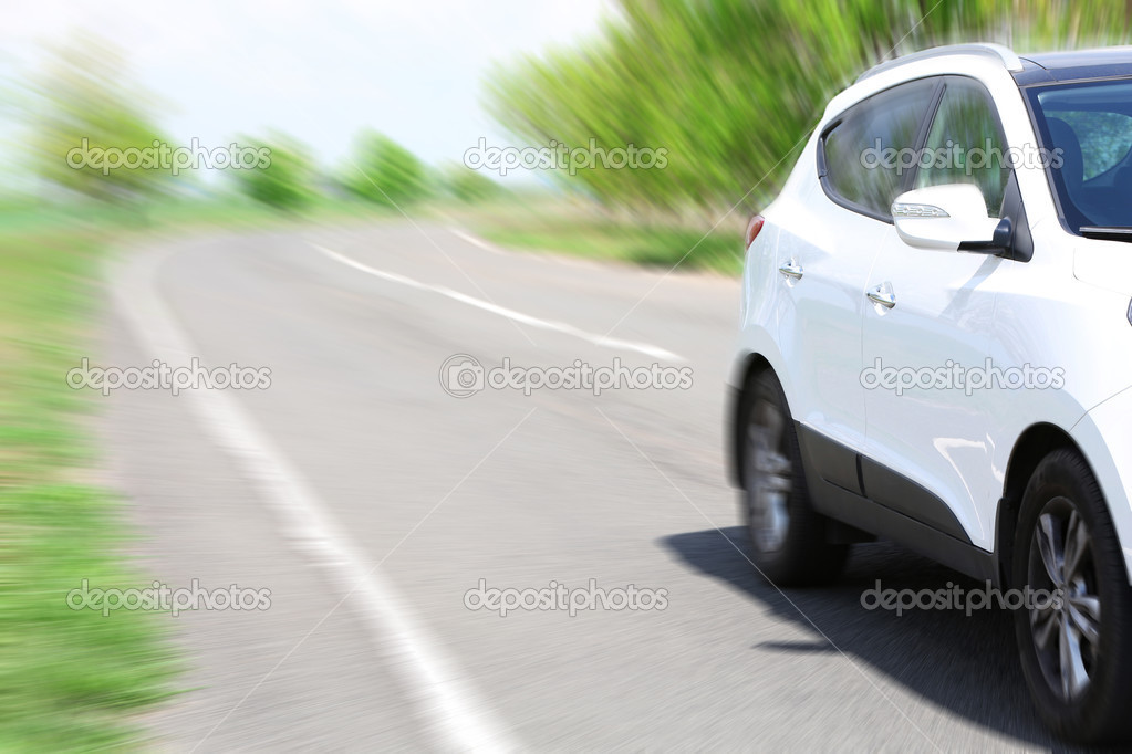 Speed. Car driving on road