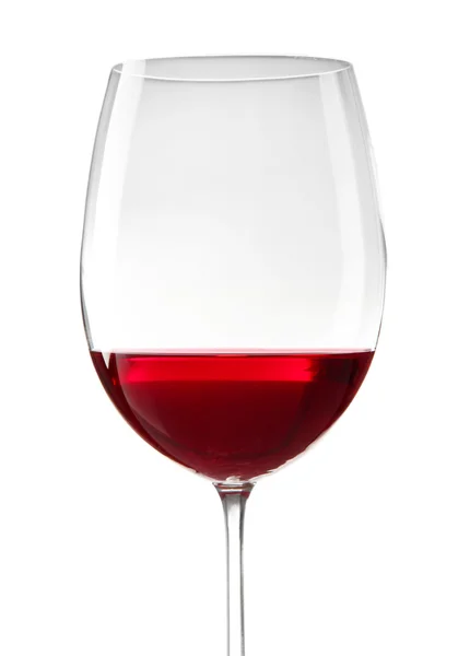 Glas Wein isoliert auf weiß — Stockfoto