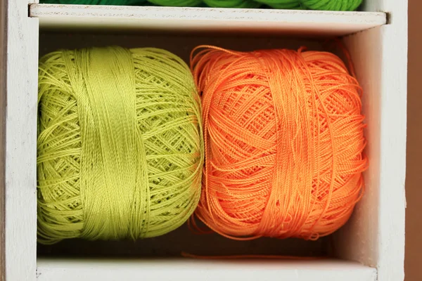 Colored skeins close up — Stock Photo, Image