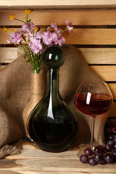 Beautiful still life with bottles of wine — Stock Photo, Image