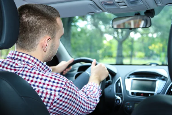 Man in car — Stock Photo, Image