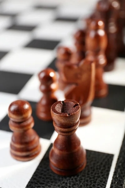 Chess board with chess pieces close-up — Stock Photo, Image