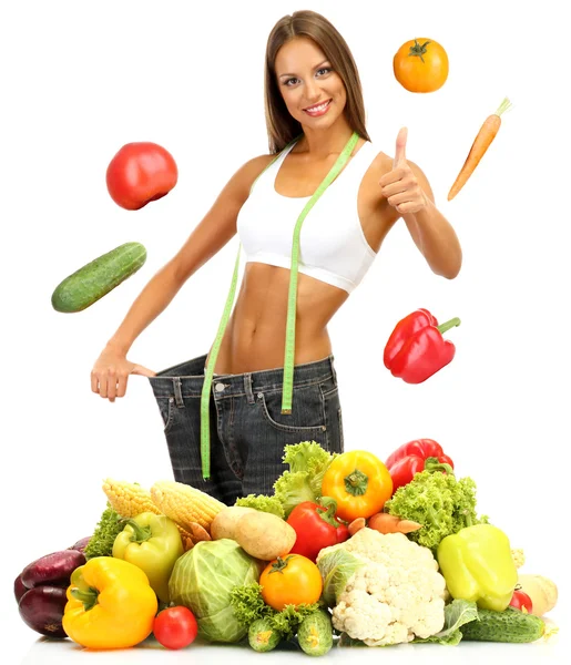 Mujer joven a dieta — Foto de Stock